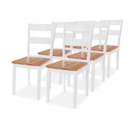 De Tela Salón Y Blancas Madera Caucho 246x Vidaxl Comedor Clasicas Sillas Detalles wOv0mNn8
