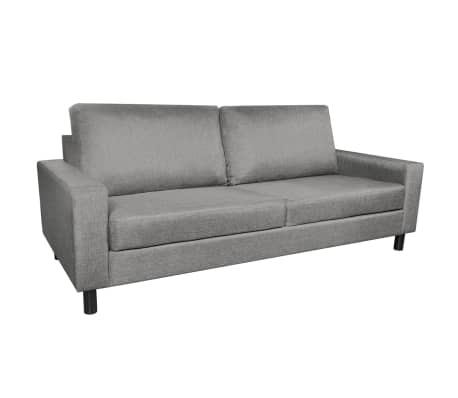 vidaXL Conjunto de sofás para 5 pessoas 2 pcs tecido cinzento claro