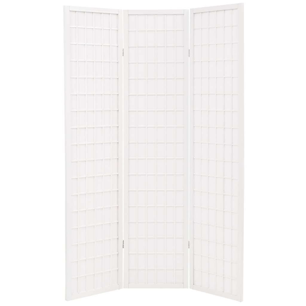 vidaXL Folding 3-Panel Room Divider Japanese Style 47.2"x66.9" White