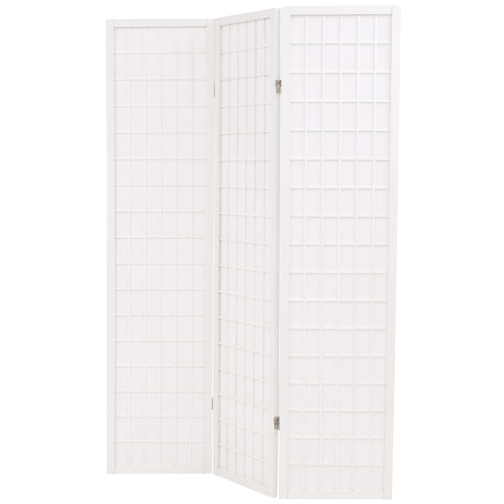 vidaXL Folding 3-Panel Room Divider Japanese Style 120x170cm White Paravent