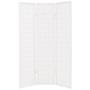 vidaXL 3 Kanatlı Katlanır Paravan Japon Stil Beyaz 120x170 cm