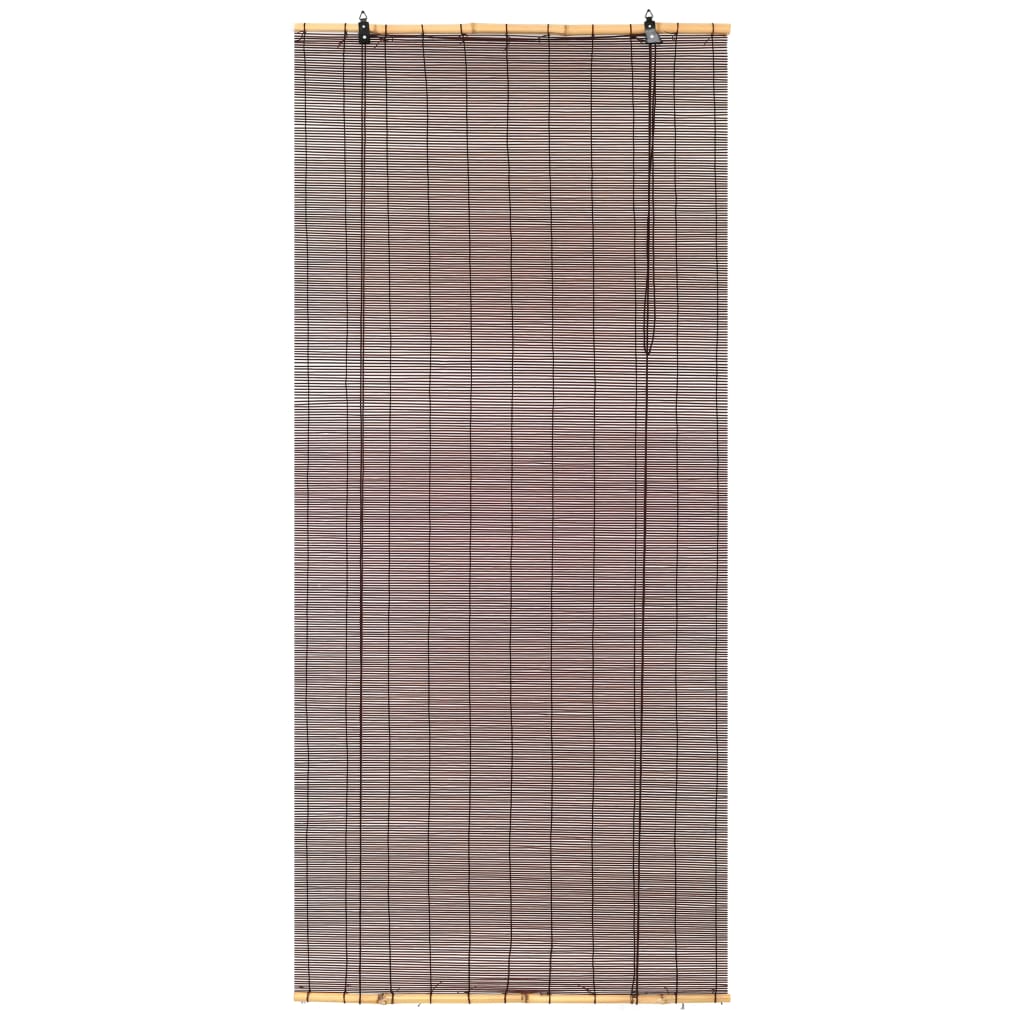 vidaXL Бамбукова ролетна щора, 80x160 см, тъмнокафява