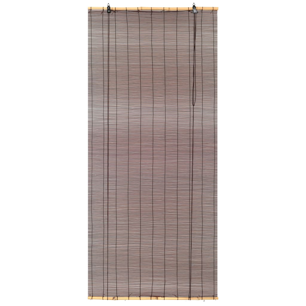 vidaXL Rullaverho bambu 100x160 cm tummanruskea