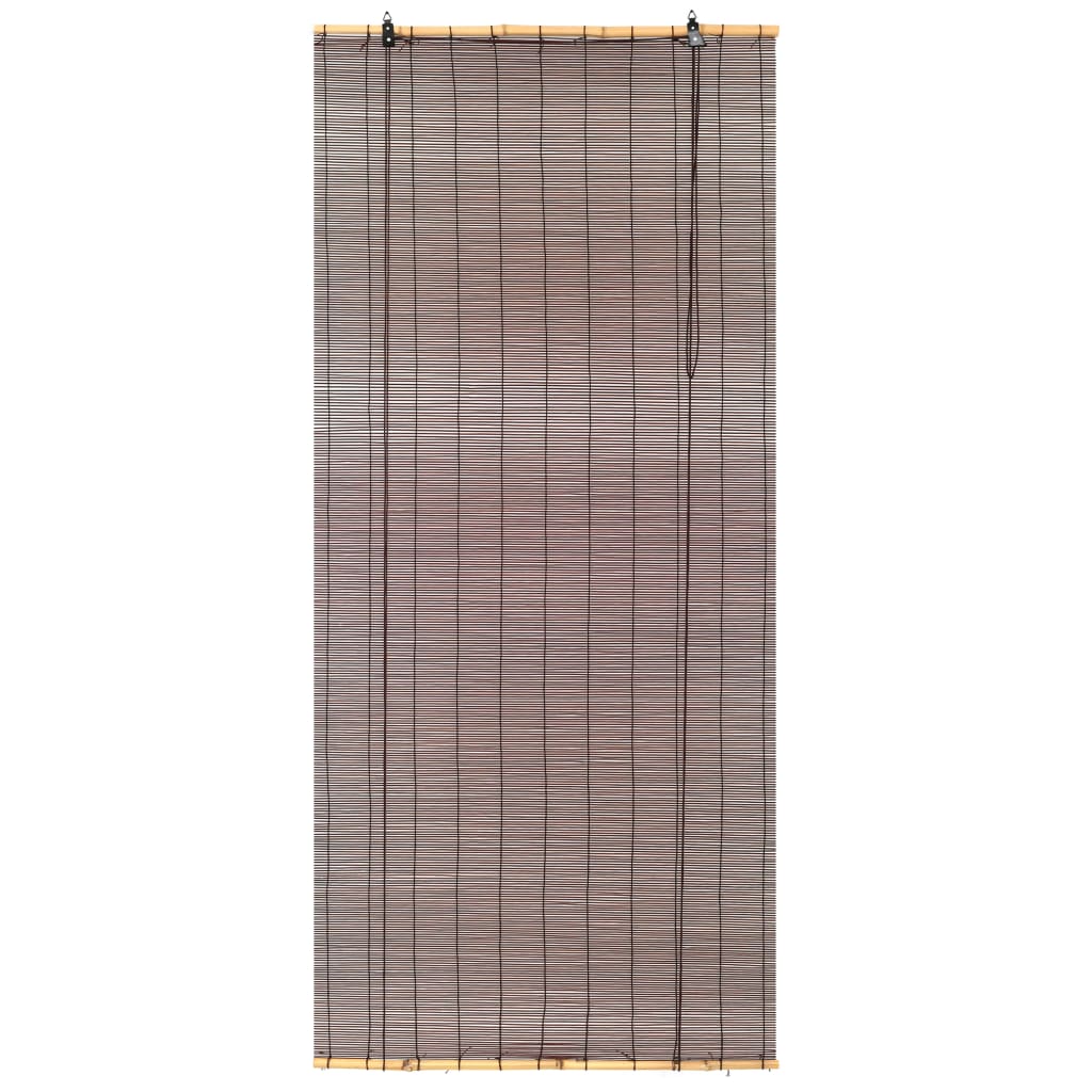 vidaXL Rolo senčilo iz bambusa 120x160 cm temno rjave barve