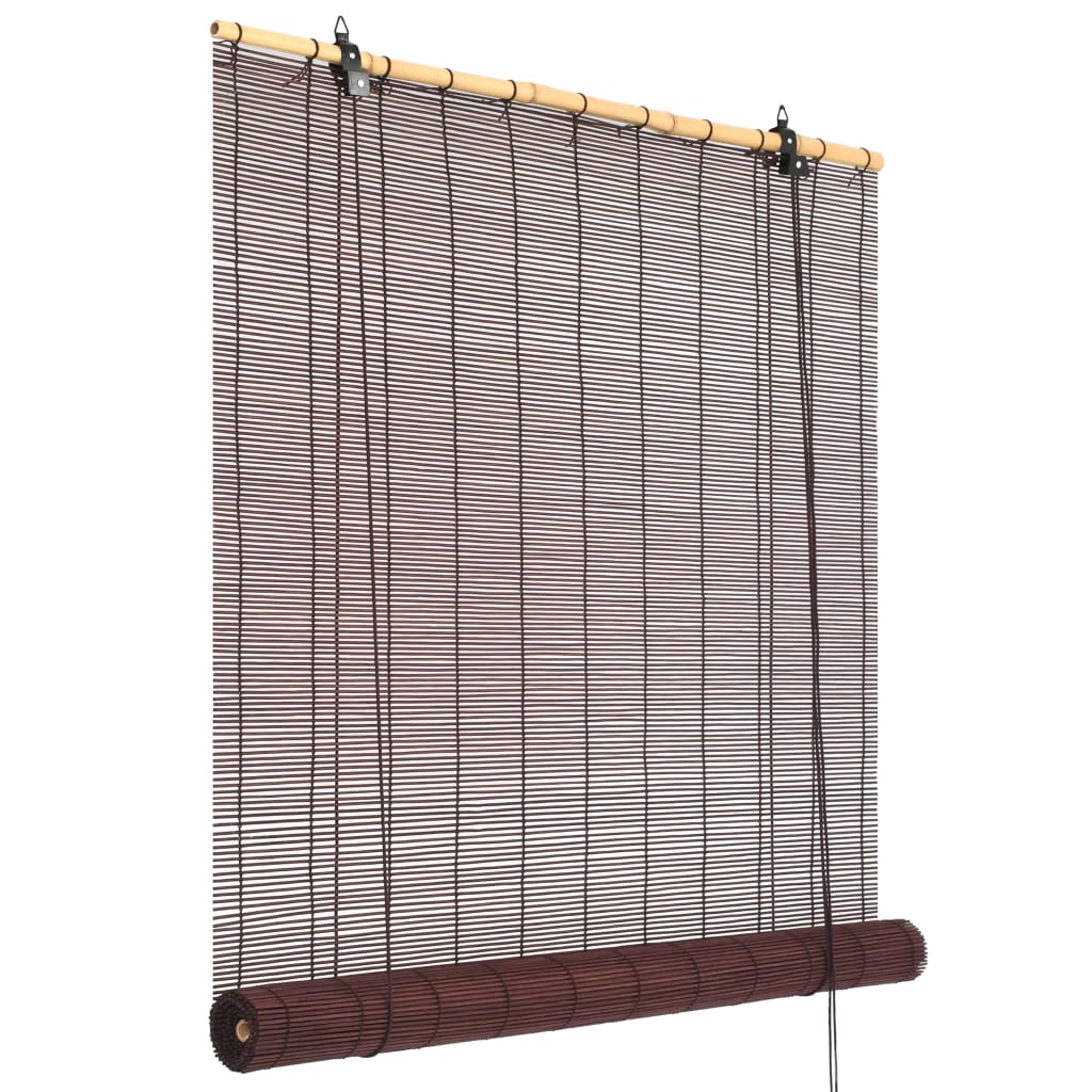 Rullaverho bambu 80×220 cm tummanruskea