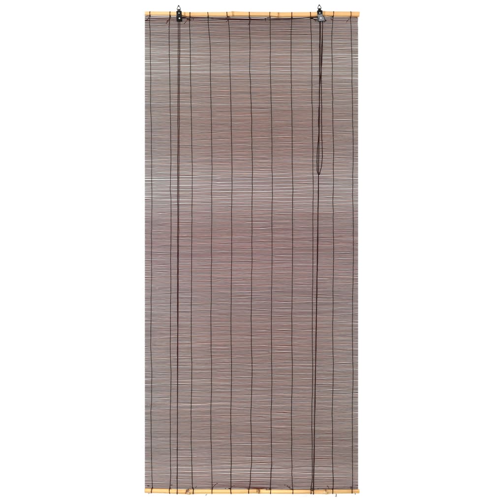 vidaXL Rullaverho bambu 100x220 cm tummanruskea