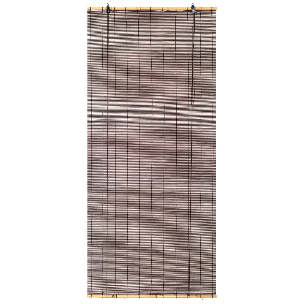 vidaXL Rullaverho bambu 120x220 cm tummanruskea