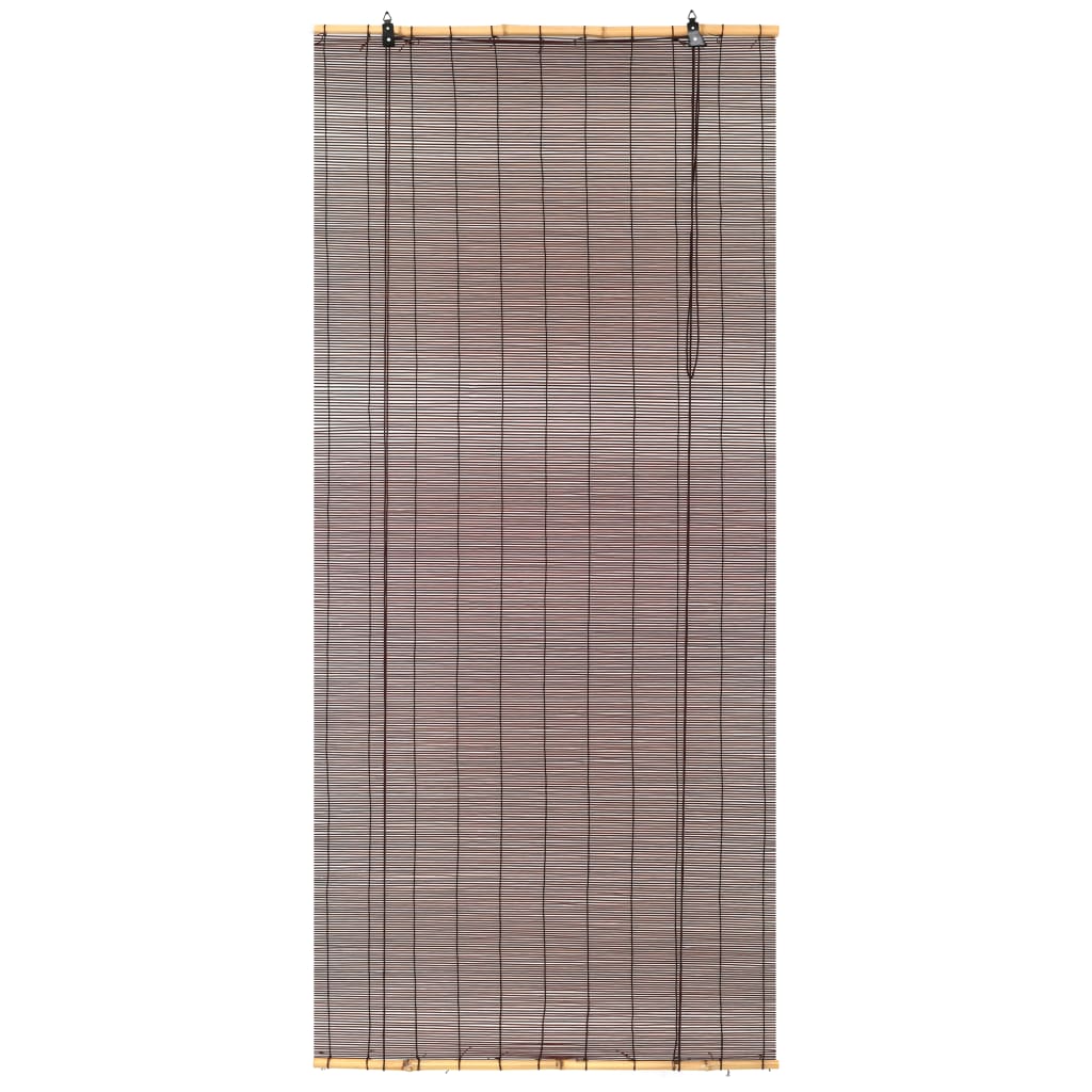 vidaXL Rolo senčilo iz bambusa 150x220 cm temno rjave barve