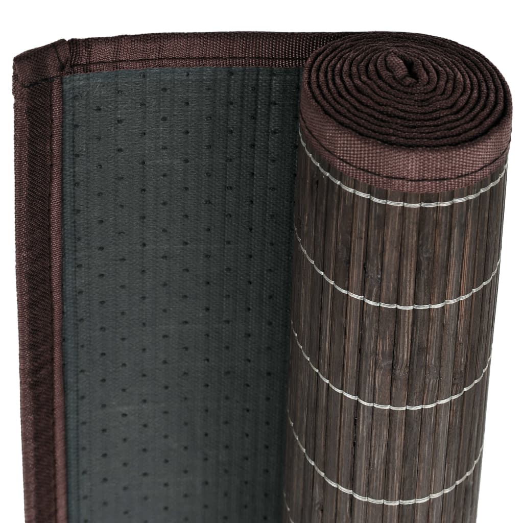 vidaXL Covor din bambus 80 x 200 cm Maro închis
