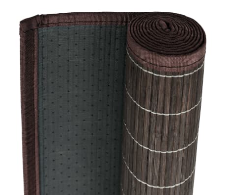 vidaXL Koberec, bambus 100x160 cm, tmavohnedý