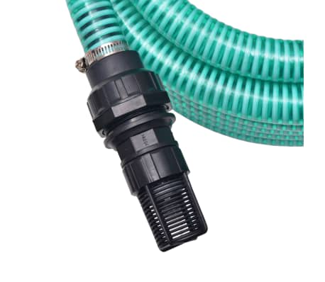 vidaXL Tuyau d'aspiration avec raccords 4 m 22 mm Vert