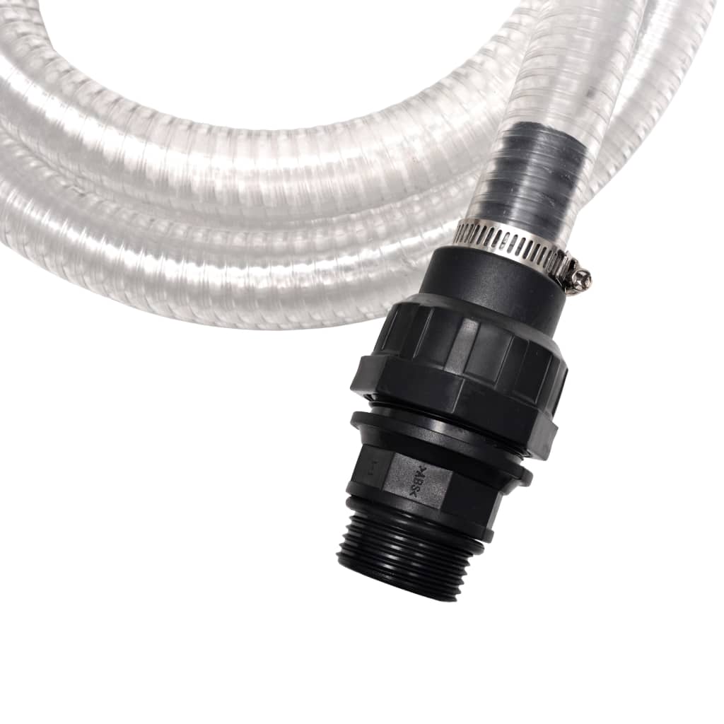 vidaXL Suction Hose with Connectors 4 m 22 mm White