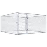 vidaXL Zunanji pasji boks pocinkano jeklo 2x2 m