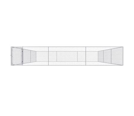 vidaXL Padoc pentru câini de exterior, 6 x 6 x 1 m, oțel galvanizat