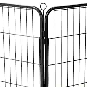 Ohrádka pro psy 8 panelů ocelová 60 x 80 cm černá - obrázek 6
