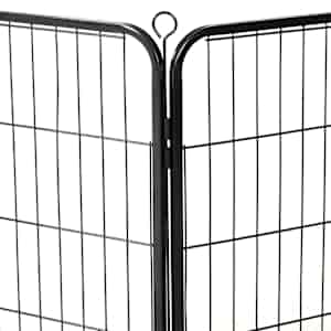 Ohrádka pro psy 12 panelů ocelová 80 x 60 cm černá - obrázek 6