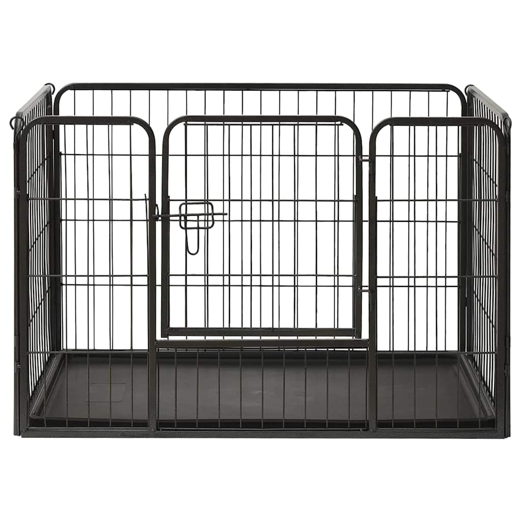 vidaXL Puppyren 91,5x59x61 cm staal afbeelding