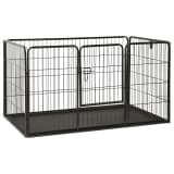 vidaXL Πάρκο Σκύλου 125 x 80 x 70 εκ. Ατσάλινο