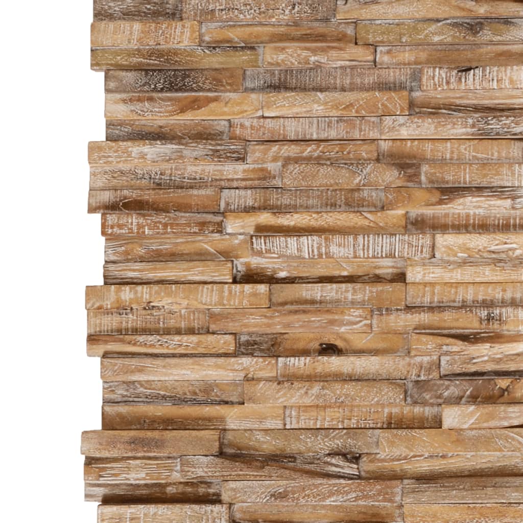 vidaXL Ścienne panele okładzinowe 3D, 10 szt., drewno tekowe, 1 m²