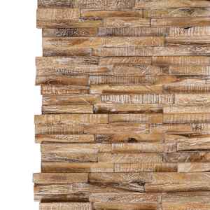 vidaXL 3D-wandbekleding panelen 1 m&sup2; massief teakhout 10 st