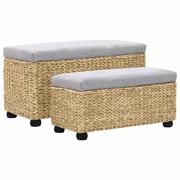 vidaXL pingikomplekt, 2 tk, mererohust, hall