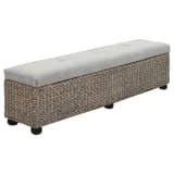 vidaXL Klupa od morske trave 140 x 29 x 36 cm siva