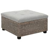 vidaXL Ottoman Seagrass 65x65x40 cm Grey