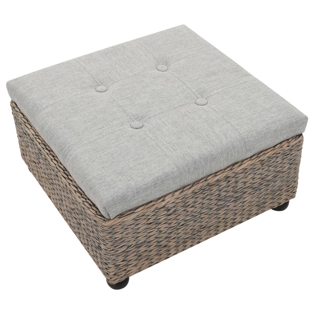 Ottoman Seagrass 65x65x40 Cm Grey VidaXL 14 width=274