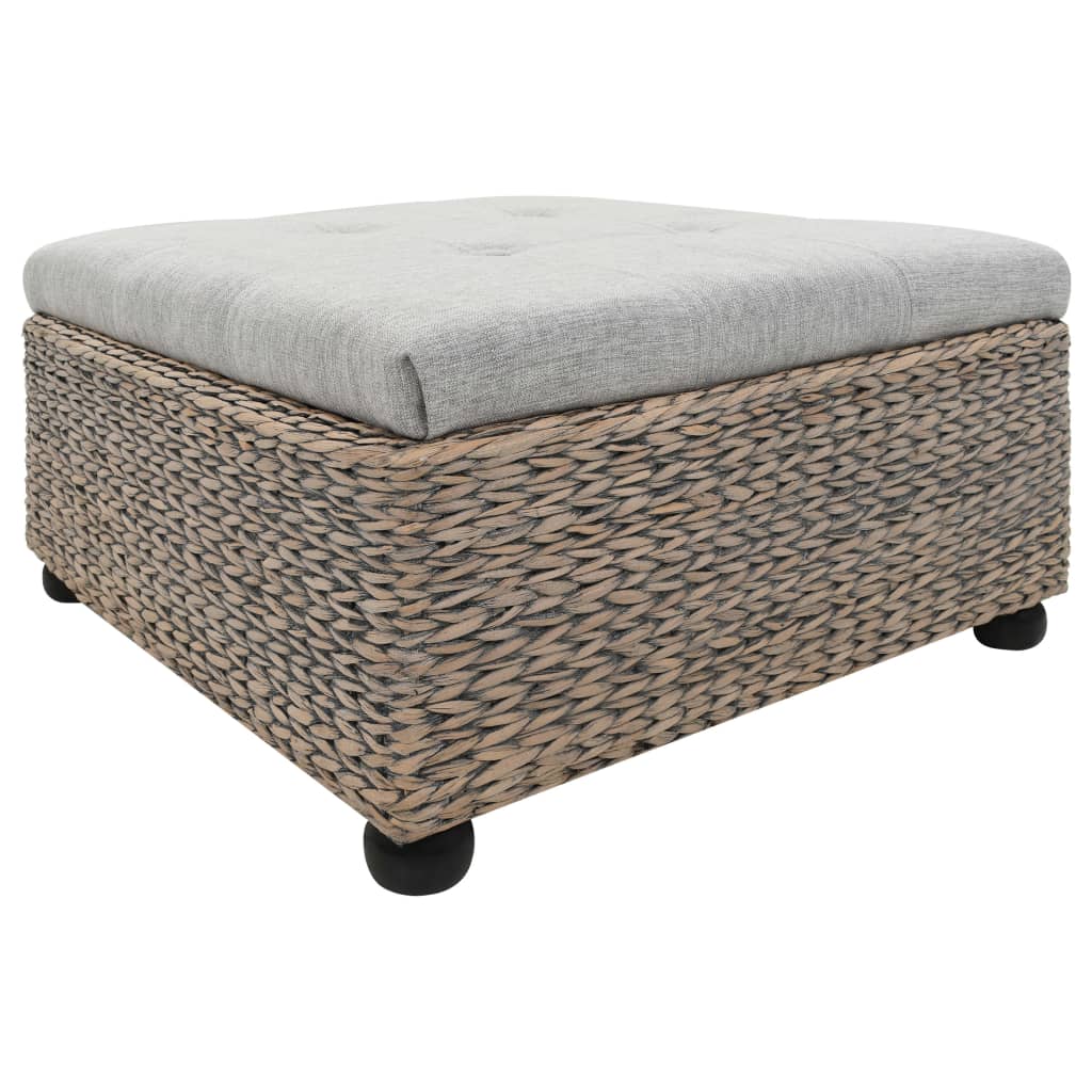 Ottoman Seagrass 65x65x40 Cm Grey VidaXL 15 width=274