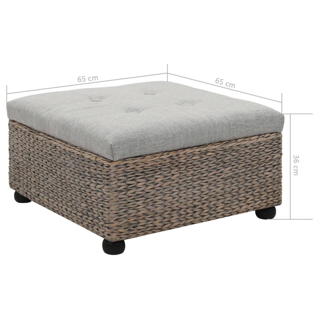 Ottoman Seagrass 65x65x40 Cm Grey VidaXL 21 width=274