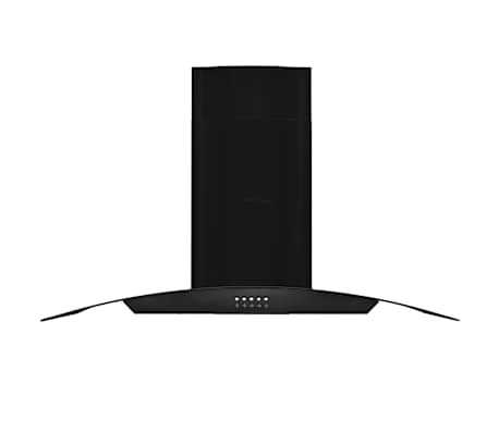 vidaXL Wandafzuigkap 756 m&sup3;/u 90 cm roestvrij staal zwart