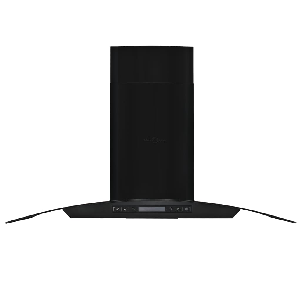 

vidaXL Wandafzuigkap 756 m³/u 90 cm roestvrij staal zwart