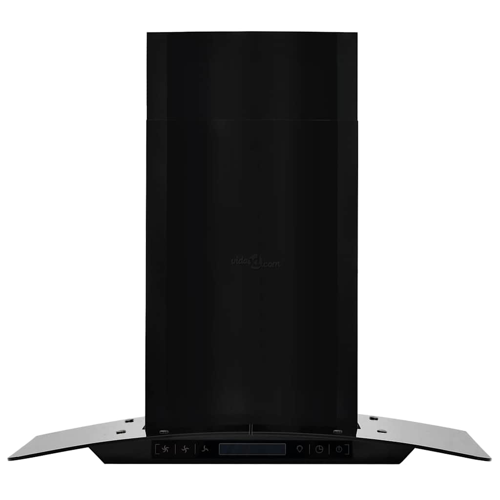 vidaXL Wandafzuigkap 756 m³/u 60 cm roestvrij staal zwart afbeelding