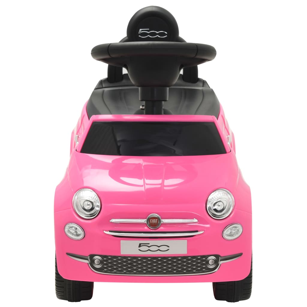 vidaXL Детска кола за яздене "Fiat 500" розова