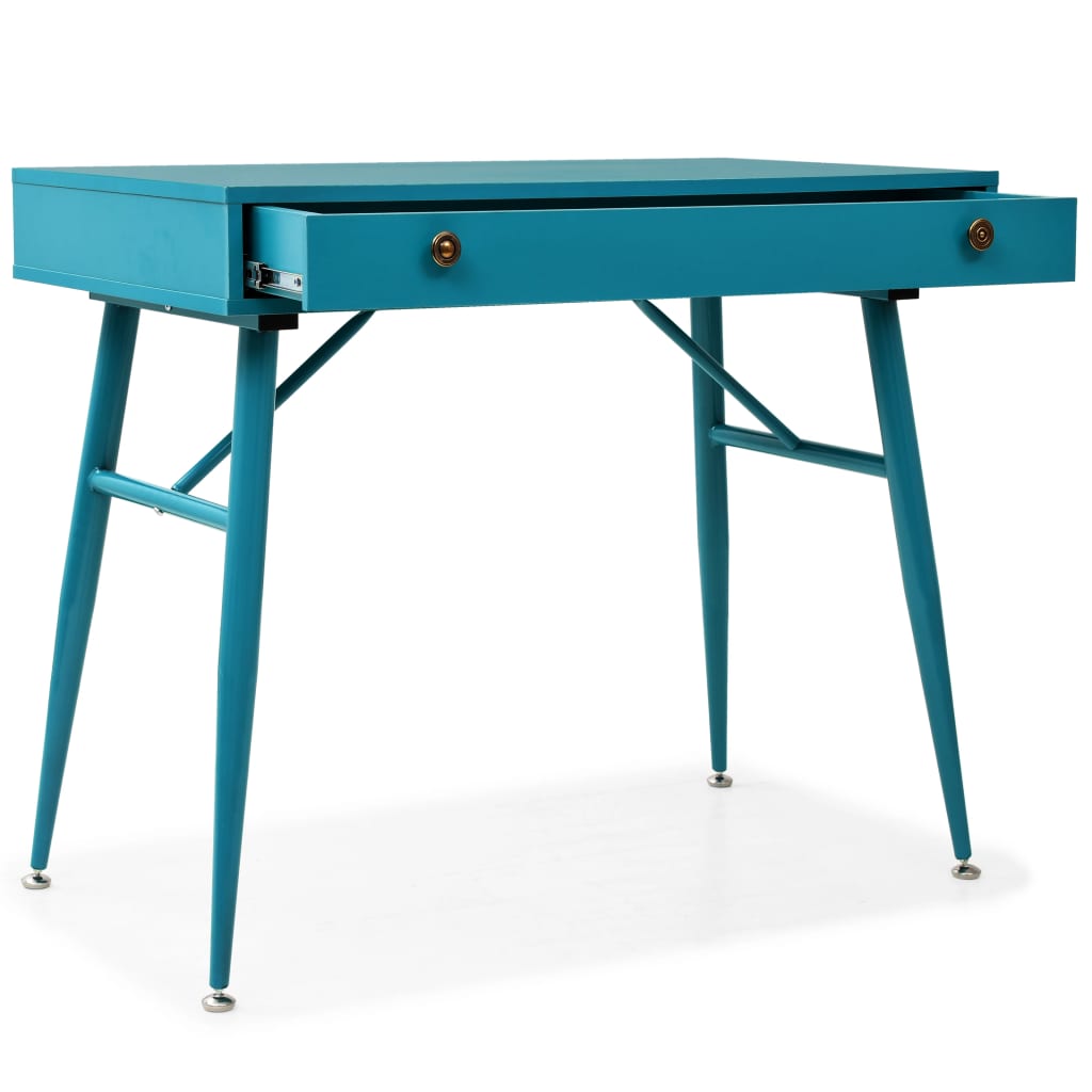 

vidaXL Schrijftafel met lade 90x50x76,5 cm antiekgroen