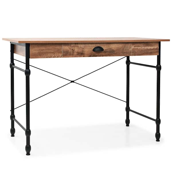 vidaXL sahtliga kirjutuslaud 110 x 55 x 75 cm, tamme v&auml;rvi