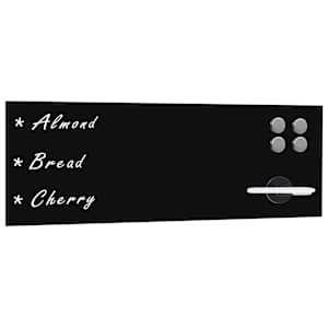 Stenska magnetna črna tabla iz stekla 60x20 cm