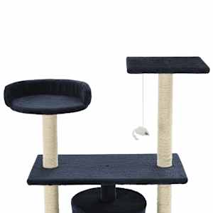Škrabadlo pro kočky se sisalovými sloupky 95 cm tmavě modré - obrázek 4