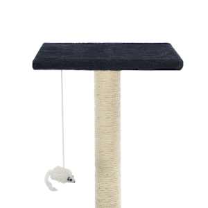 Škrabadlo pro kočky se sisalovými sloupky 95 cm tmavě modré - obrázek 6