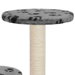 Škrabadlo pro kočky sisalové sloupky 60 cm šedé s potiskem - obrázek 6