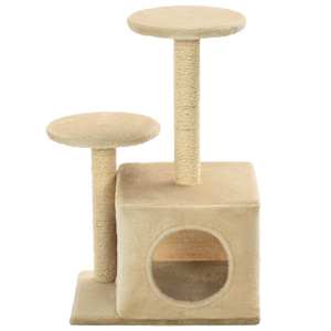 vidaXL Arbre &agrave; chat avec griffoir en sisal 60 cm Beige