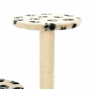 Škrabadlo pro kočky sisalové sloupky 60 cm béžový s potiskem - obrázek 6