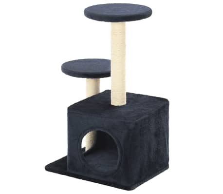 vidaXL Arbre à chat avec griffoirs en sisal 60cm Bleu foncé