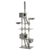 vidaXL Arbre à chat avec griffoirs en sisal 230-260 cm Gris