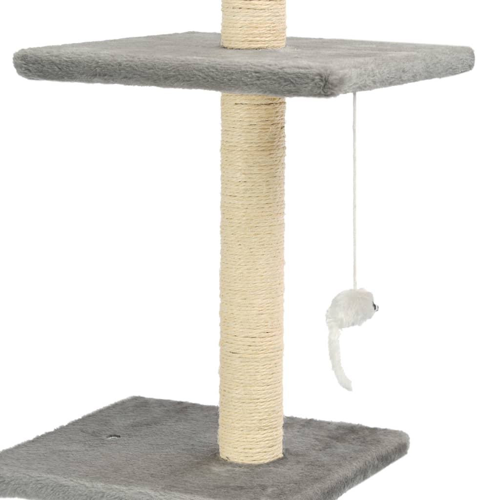 Kattenkrabpaal met sisal krabpalen 260 cm grijs