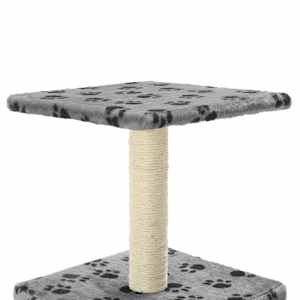 Škrabadlo pro kočky sisalové sloupky 55 cm šedé s potiskem - obrázek 5