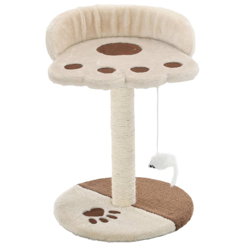 vidaXL Škrabadlo pro kočky sisalové sloupky 40 cm béžové a hnědé