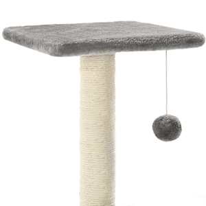 Škrabadlo pro kočky se sisalovými sloupky 65 cm šedé - obrázek 4