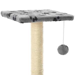 Škrabadlo pro kočky sisalové sloupky 65 cm šedé s potiskem - obrázek 4