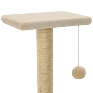 Škrabadlo pro kočky sisalové sloupky 65 cm béžové - obrázek 4